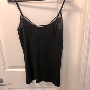 BB Dakota black tank with detailed neckline. Size M.